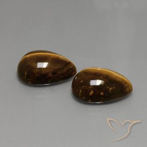 22.97 ct natürliche Rotbraun Tigerauge-Edelsteine, Birnenform, Lichtundurchlässig
