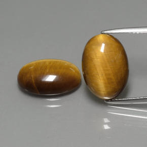  ct natürliche brauner Tiger's Eye-Edelsteine, Oval Schliff, Lichtundurchlässig