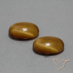 9.05 ct natürliche gold-braun Tigerauge-Edelsteine, Oval, Lichtundurchlässig