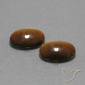 9.13 ct natürliche Warmes Braun Tigerauge-Edelsteine, Oval, Lichtundurchlässig
