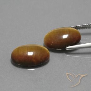 9.13 ct natürliche Warmes Braun Tigerauge-Edelsteine, Oval, Lichtundurchlässig