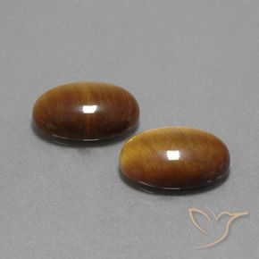 9.08 ct natürliche Mittel-Hellbraun Tigerauge-Edelsteine, Oval, Lichtundurchlässig
