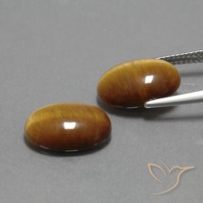 9.08 ct natürliche Mittel-Hellbraun Tigerauge-Edelsteine, Oval, Lichtundurchlässig