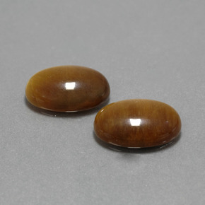 8.98 ct natürliche Warmes Braun Tigerauge-Edelsteine, Oval Schliff, Lichtundurchlässig