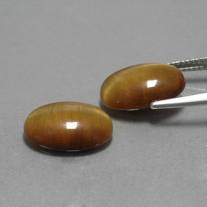 8.98 ct natürliche Warmes Braun Tigerauge-Edelsteine, Oval Schliff, Lichtundurchlässig
