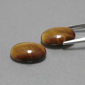  ct natürliche gold-braun Tigerauge-Edelsteine, Oval Schliff, Lichtundurchlässig