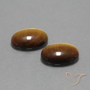 9.06 ct natürliche gold-braun Tigerauge-Edelsteine, Oval, Lichtundurchlässig