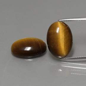  ct natürliche brauner Tiger's Eye-Edelsteine, Oval Schliff, Lichtundurchlässig