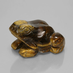 284,94 ctw natürlicher brauner Tiger's Eye, Fantasieschliff, Lichtundurchlässig
