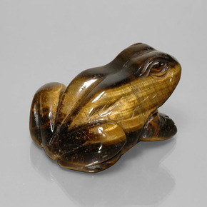 284,94 ctw natürlicher brauner Tiger's Eye, Fantasieschliff, Lichtundurchlässig