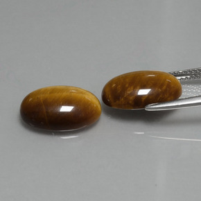 9,08 ct natürliche brauner Tiger's Eye-Edelsteine, Oval Schliff, Lichtundurchlässig