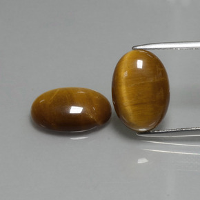 9,04 ct natürliche brauner Tiger's Eye-Edelsteine, Oval Schliff, Lichtundurchlässig
