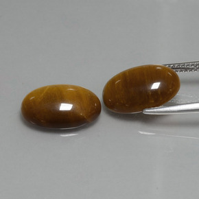 9,04 ct natürliche brauner Tiger's Eye-Edelsteine, Oval Schliff, Lichtundurchlässig