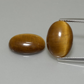 9,19 ct natürliche brauner Tiger's Eye-Edelsteine, Oval Schliff, Lichtundurchlässig