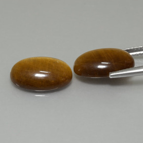 9,19 ct natürliche brauner Tiger's Eye-Edelsteine, Oval Schliff, Lichtundurchlässig