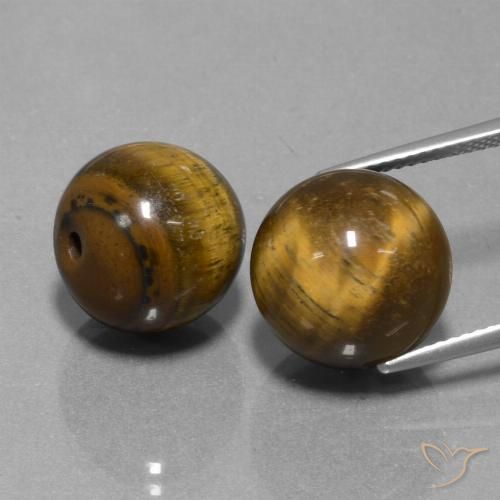 25.67ctw Natürlicher Mittel braun Tigerauge, Kugel / Ball, Lichtundurchlässig
