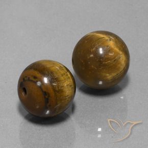 25.67 ct natürliche Mittel braun Tigerauge-Edelsteine, Kugel / Ball, Lichtundurchlässig
