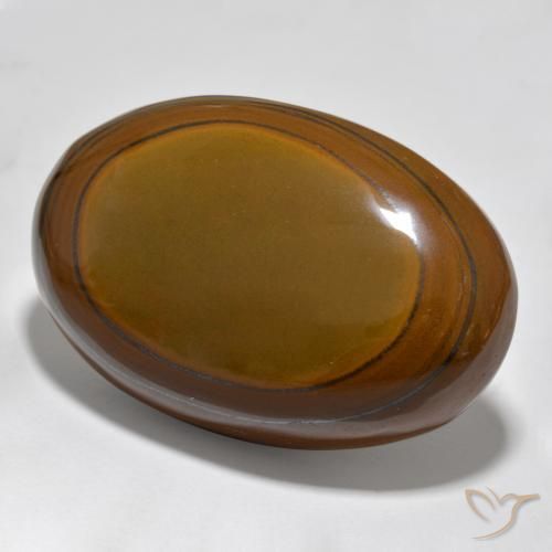 9,17 ctw natürlicher Mittel braun Tigerauge, Oval, Lichtundurchlässig