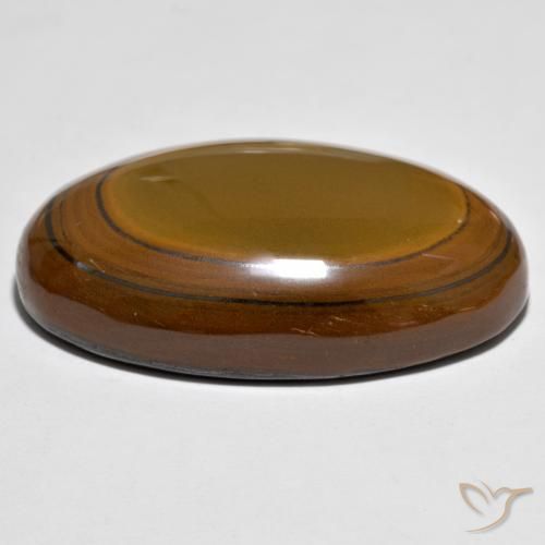 9,17 ctw natürlicher Mittel braun Tigerauge, Oval, Lichtundurchlässig