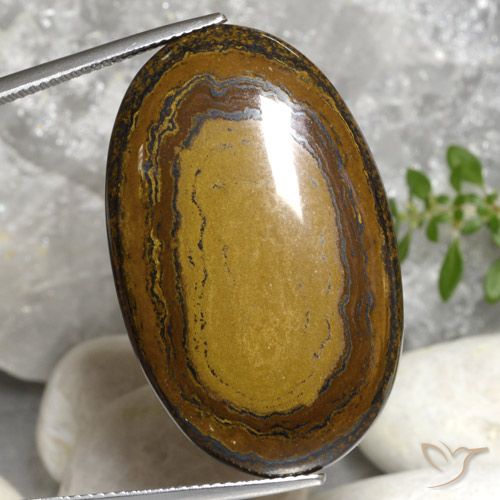 51.22ct Natürlicher Warmes Braun Tigerauge, Oval, Lichtundurchlässig