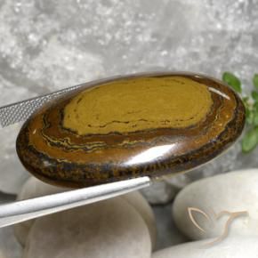 9,17 ctw natürlicher Warmes Braun Tigerauge, Oval, Lichtundurchlässig
