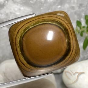 9,17 ctw natürlicher gold-braun Tigerauge, Kissen, Lichtundurchlässig