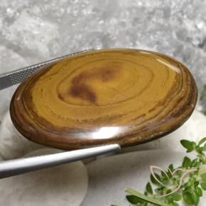 9,17 ctw natürlicher Mittel-Dunkelbraun Tigerauge, Oval, Lichtundurchlässig