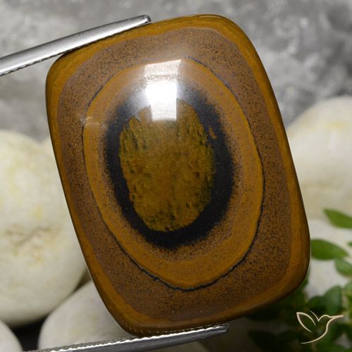 42.78ct Natürlicher Braun Tigerauge, Kissen, Lichtundurchlässig
