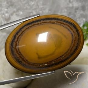 9,17 ctw natürlicher Mittel-Dunkelbraun Tigerauge, Oval, Lichtundurchlässig