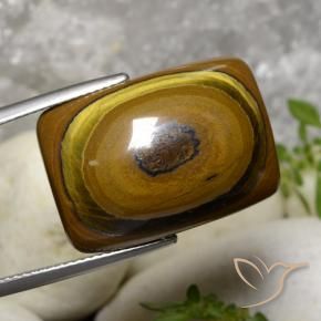 9,17 ctw natürlicher Mittel braun Tigerauge, Kissen, Lichtundurchlässig