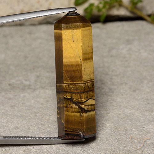 21.64ct Natürlicher Warmes Braun Tigerauge, Fantasie, Lichtundurchlässig