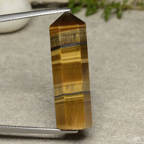 9,17 ctw natürlicher Warmes Braun Tigerauge, Ausgefallene Form, Lichtundurchlässig