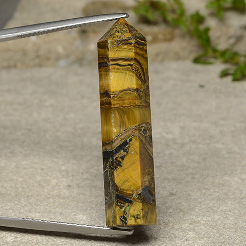 23,84 ctw natürlicher brauner Tiger's Eye, Fantasieschliff, Lichtundurchlässig