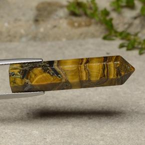 23,84 ctw natürlicher brauner Tiger's Eye, Fantasieschliff, Lichtundurchlässig