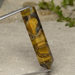 23,84 ctw natürlicher brauner Tiger's Eye, Fantasieschliff, Lichtundurchlässig