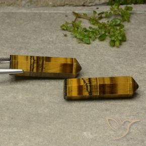 44.33 ct natürliche gelblich-braun Tigerauge-Edelsteine, Fantasie, Lichtundurchlässig