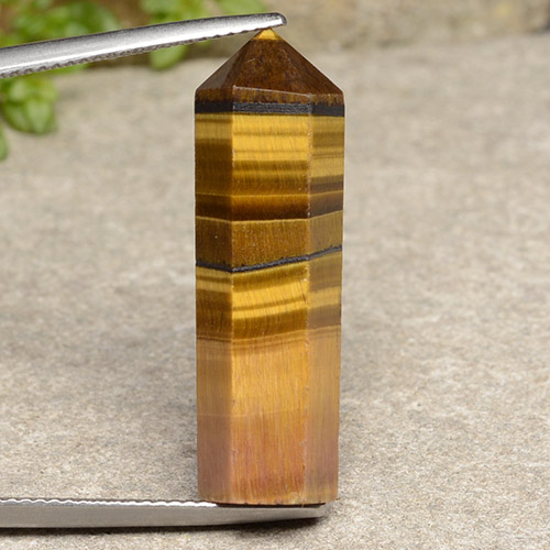 18,73 ctw natürlicher brauner Tiger's Eye, Fantasieschliff, Lichtundurchlässig