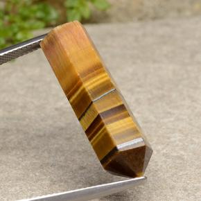18,73 ctw natürlicher brauner Tiger's Eye, Fantasieschliff, Lichtundurchlässig