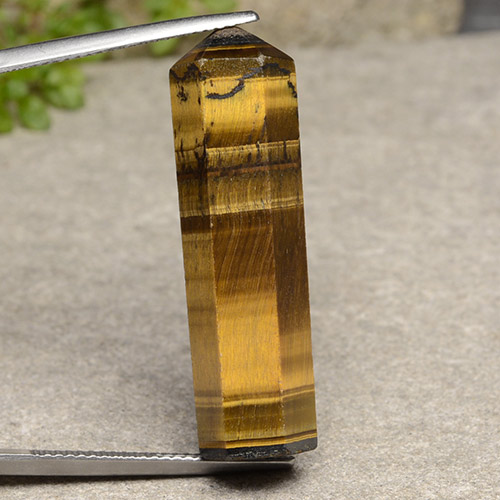 24,72 ctw natürlicher brauner Tiger's Eye, Fantasieschliff, Lichtundurchlässig