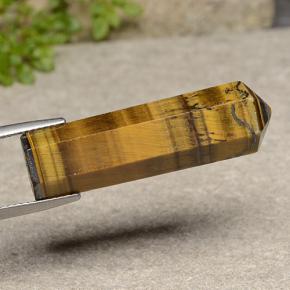 24,72 ctw natürlicher brauner Tiger's Eye, Fantasieschliff, Lichtundurchlässig