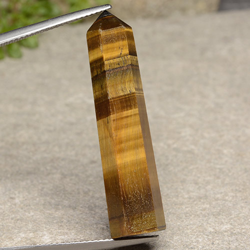 9,17 ctw natürlicher gold-braun Tigerauge, Ausgefallene Form, Lichtundurchlässig