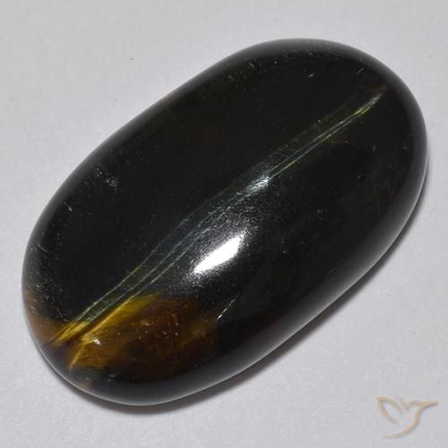 14.57ct Natürlicher gold-braun Tigerauge, Oval, Lichtundurchlässig