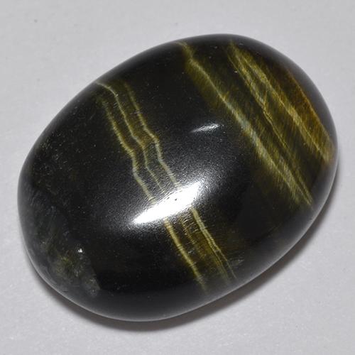 19,06 ctw natürlicher mehrfarbiger Tiger's Eye, Oval Schliff, Lichtundurchlässig