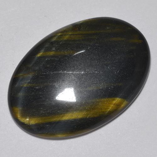 9,44 ctw natürlicher mehrfarbiger Tiger's Eye, Oval Schliff, Lichtundurchlässig