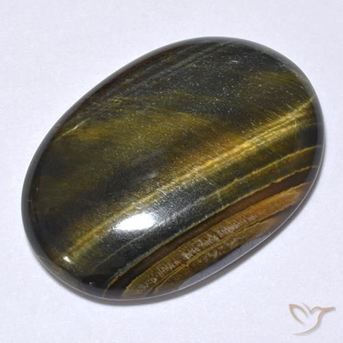 19.75ct Natürlicher gold-braun Tigerauge, Oval, Lichtundurchlässig
