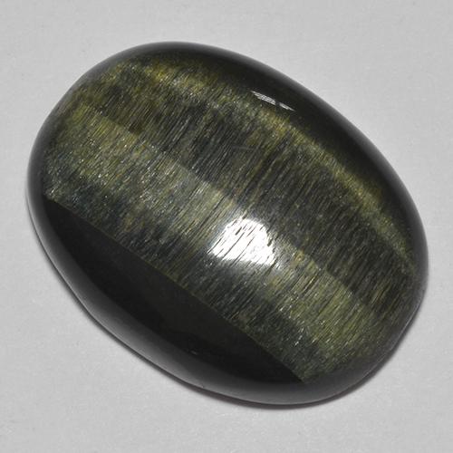 30,08 ctw natürlicher mehrfarbiger Tiger's Eye, Oval Schliff, Lichtundurchlässig