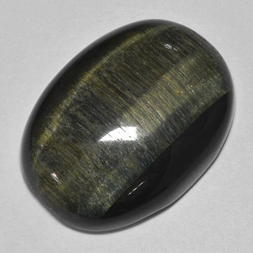 30,08 ctw natürlicher mehrfarbiger Tiger's Eye, Oval Schliff, Lichtundurchlässig
