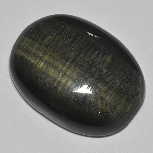 30,08 ctw natürlicher mehrfarbiger Tiger's Eye, Oval Schliff, Lichtundurchlässig