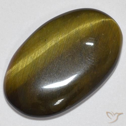 9,17 ctw natürlicher gold-braun Tigerauge, Oval, Lichtundurchlässig