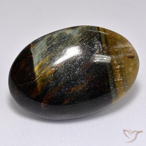 20.43ct Natürlicher gold-braun Tigerauge, Oval, Lichtundurchlässig